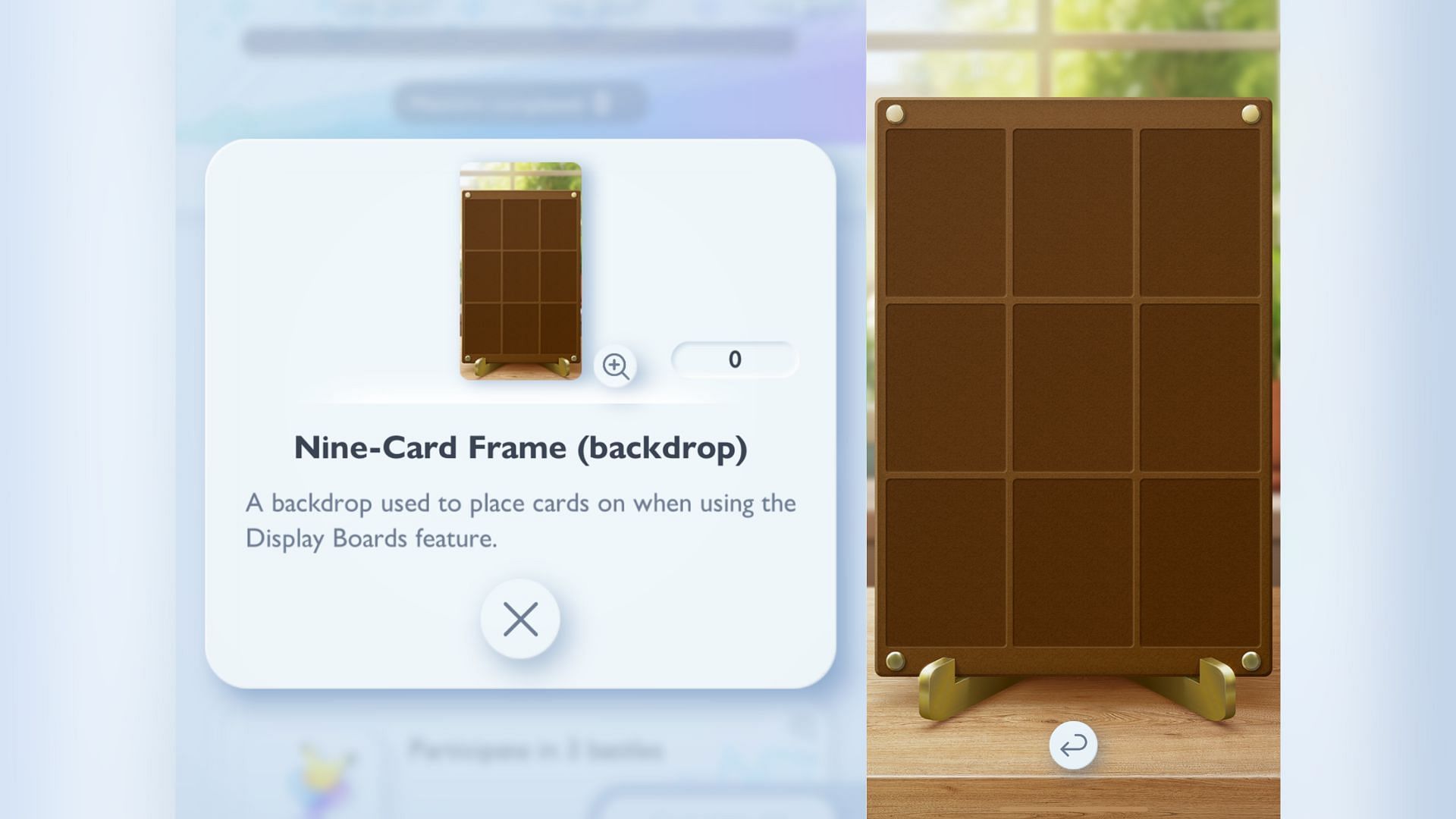 Nine-Card Frame - Backdrop (Image via The Pokemon Company)